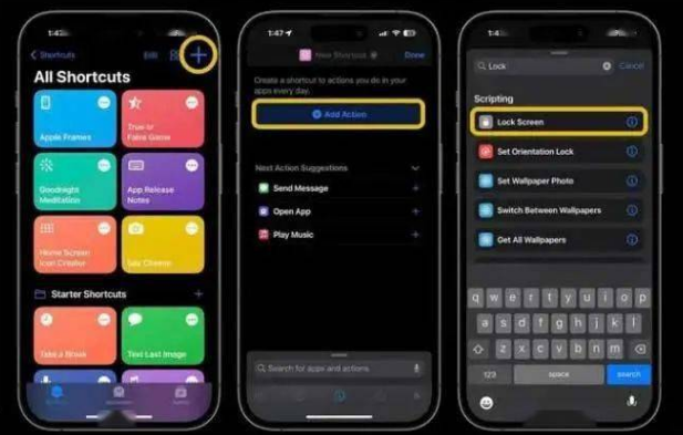 尖草坪苹果14锁屏维修店分享iPhone14升级iOS16.4后如何创建锁屏快捷方式 